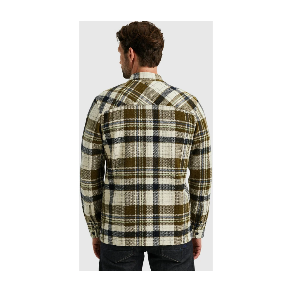 PME Legend Dobby Mattweave Lange Mouw Shirt Multicolor Heren