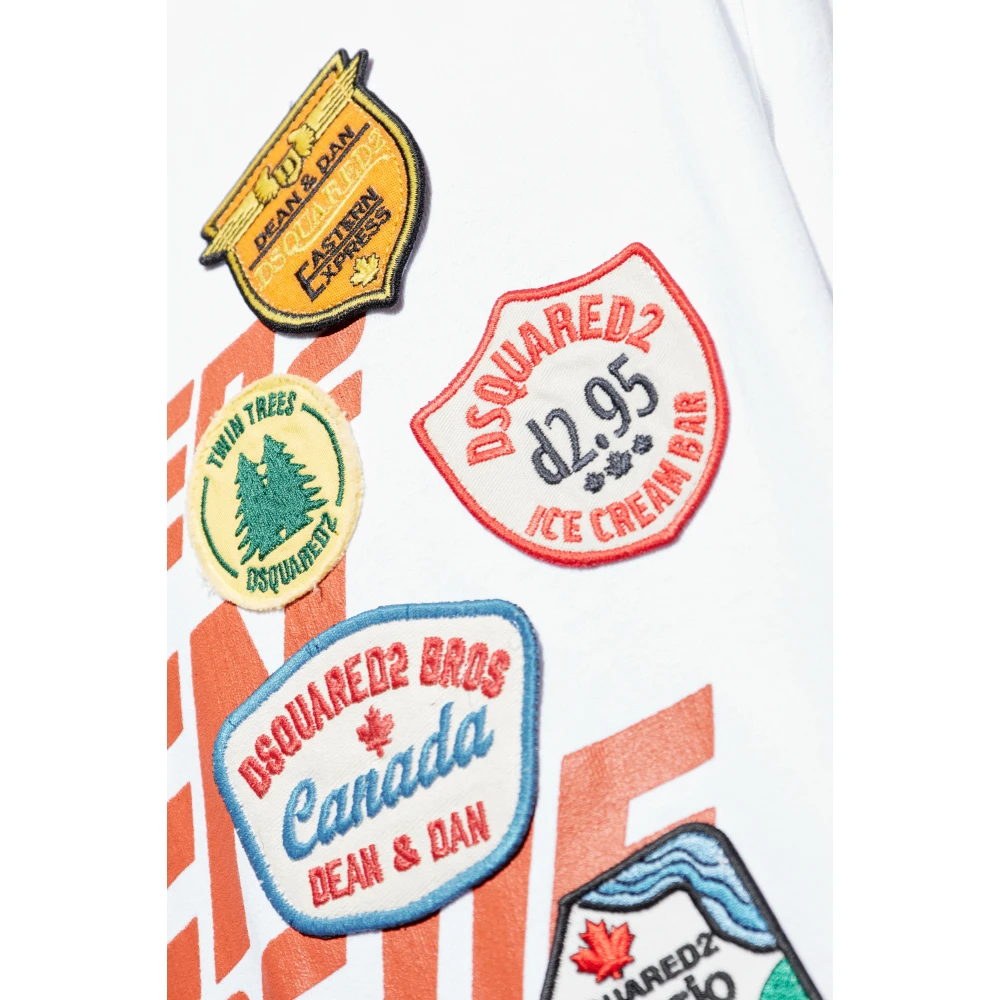 Dsquared2 Bedrukt T-shirt White Heren