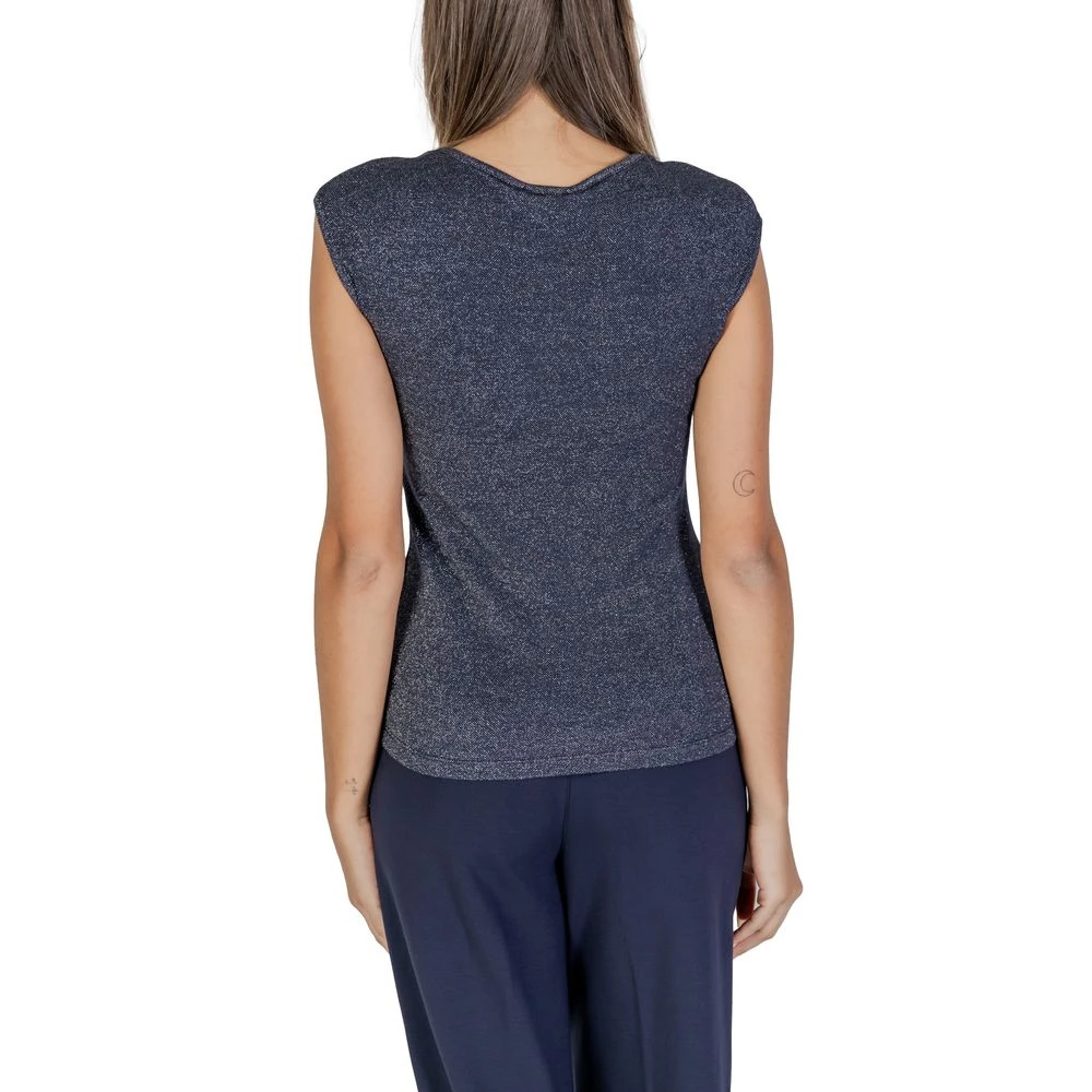 Street One Blauwe Viscose Tops & T-Shirt Blue Dames