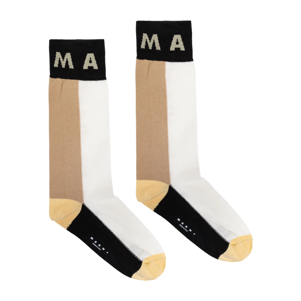 Marni Sokken met logo Multicolor Dames