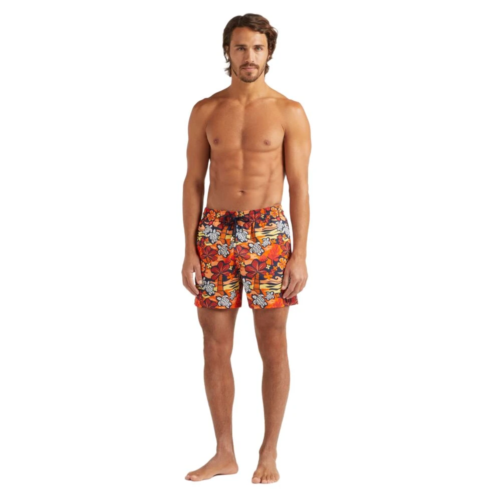 Vilebrequin Korte Monoi Schildpadden Stretch Zwemshorts voor Heren Multicolor Heren