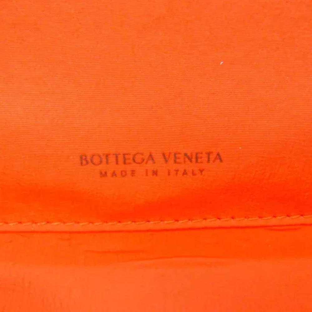 Bottega Veneta Vintage Pre-owned Leather clutches Orange Dames
