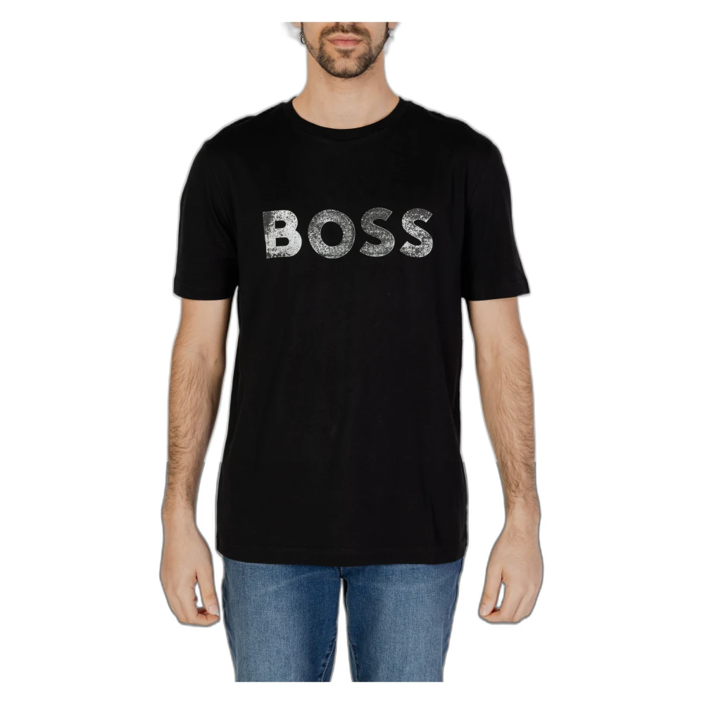 Boss Heren T-shirt Lente Zomer Collectie Black Heren