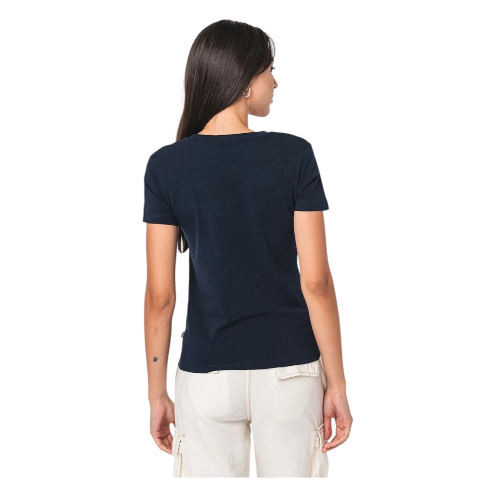 Guess Organische katoenen Slim Fit T-shirt Blue Dames