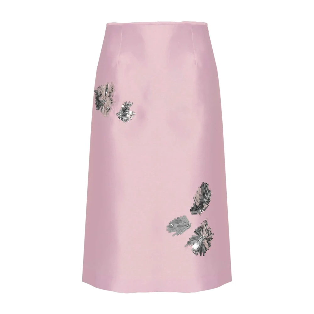 Beatrice .B Women's Pink Midi Skirts, M, Gonna