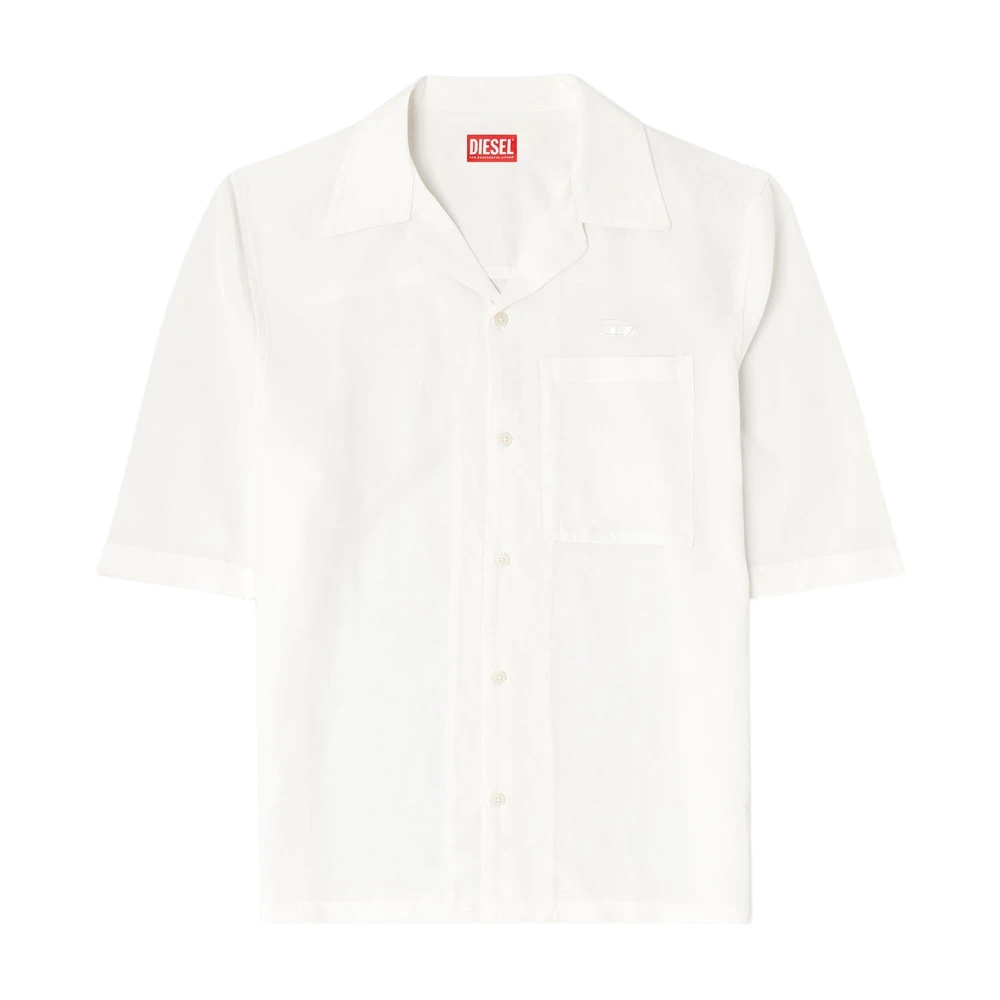 Diesel Herr Vit Skjortor S, Ss Brack Shirt