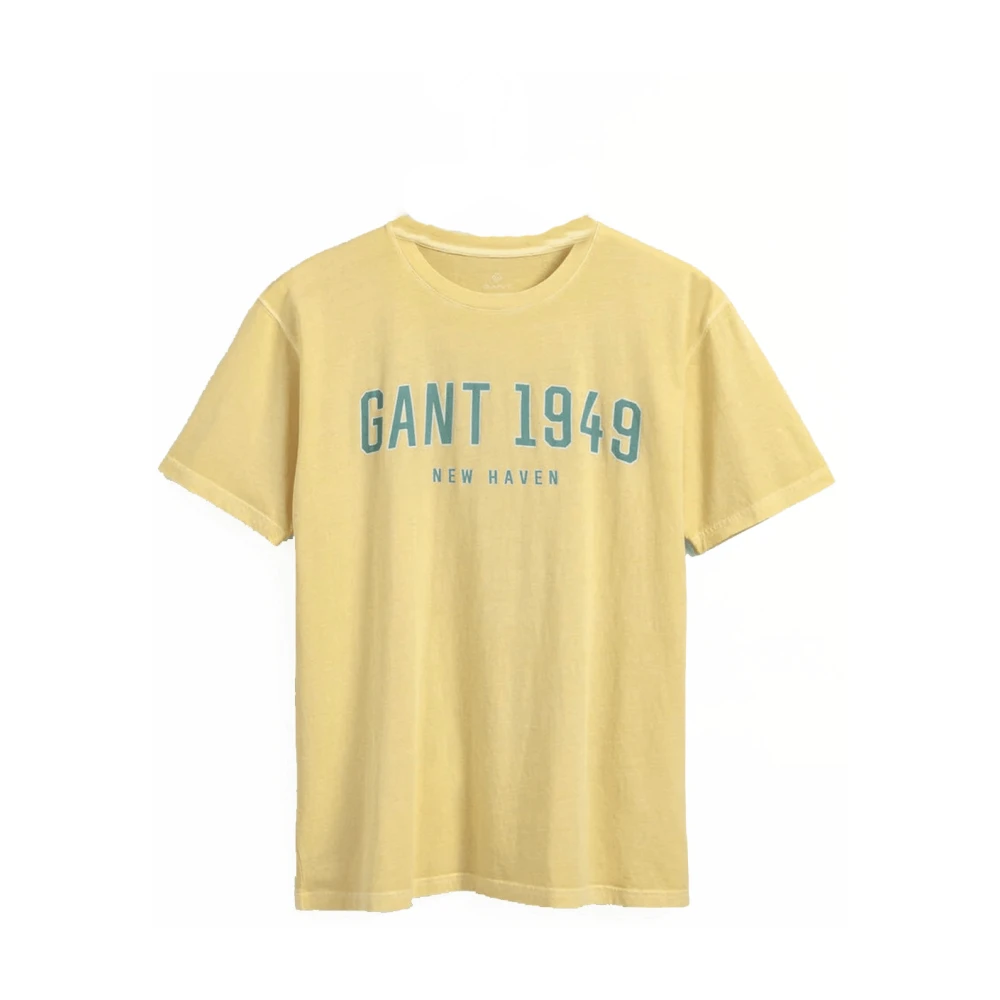 Gant - Tops > T-Shirts - Yellow - Gant - Modalova
