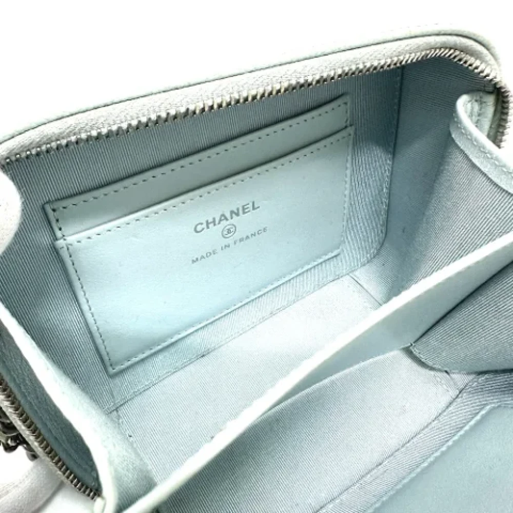 Chanel Vintage Pre-owned Leather chanel-bags Blue Dames
