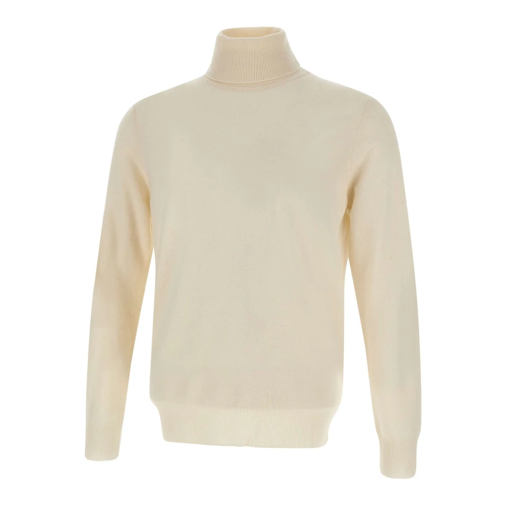 Kangra Witte Wol Kasjmier Coltrui Sweater White Heren