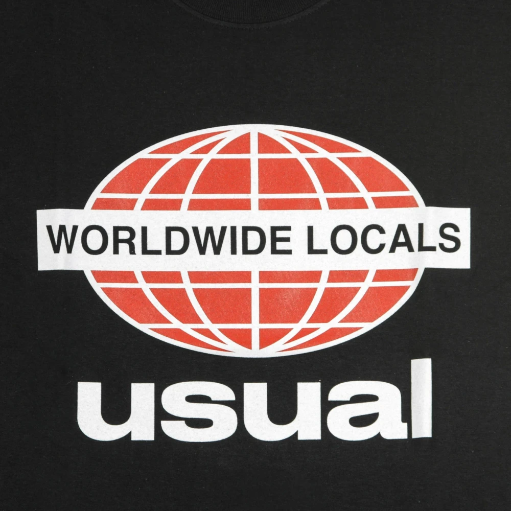 Usual Zwarte Heren T-shirt Black Heren