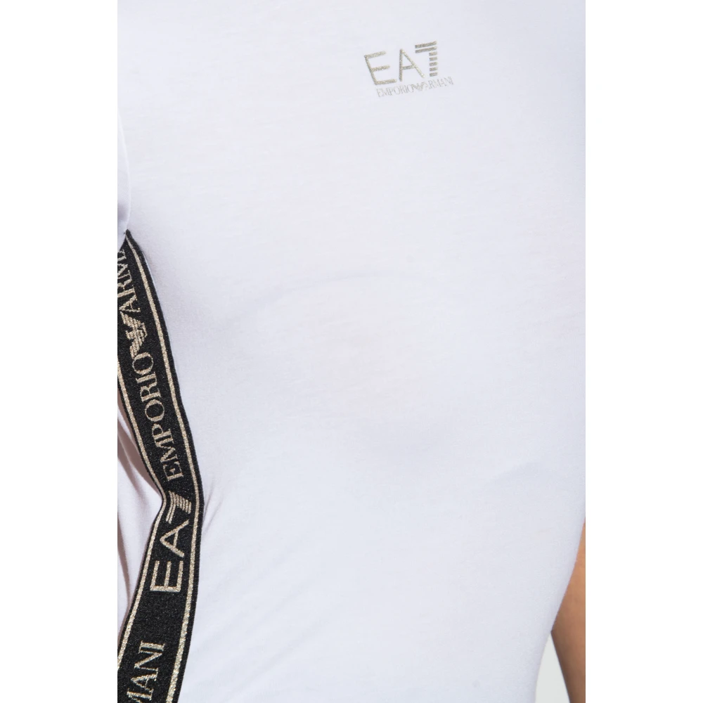 Emporio Armani EA7 T-shirt met logo White Dames