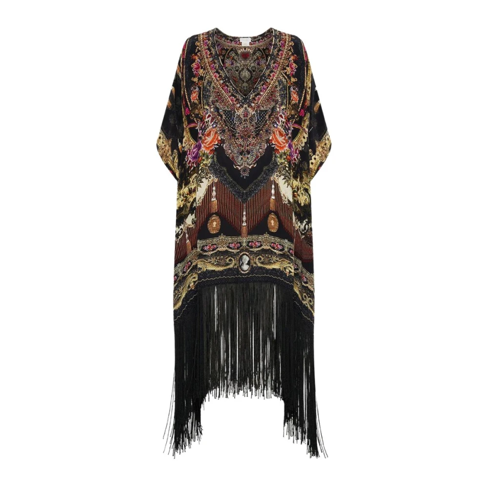 Camilla Fringe Dance Kaftan met Duende Multicolor Dames