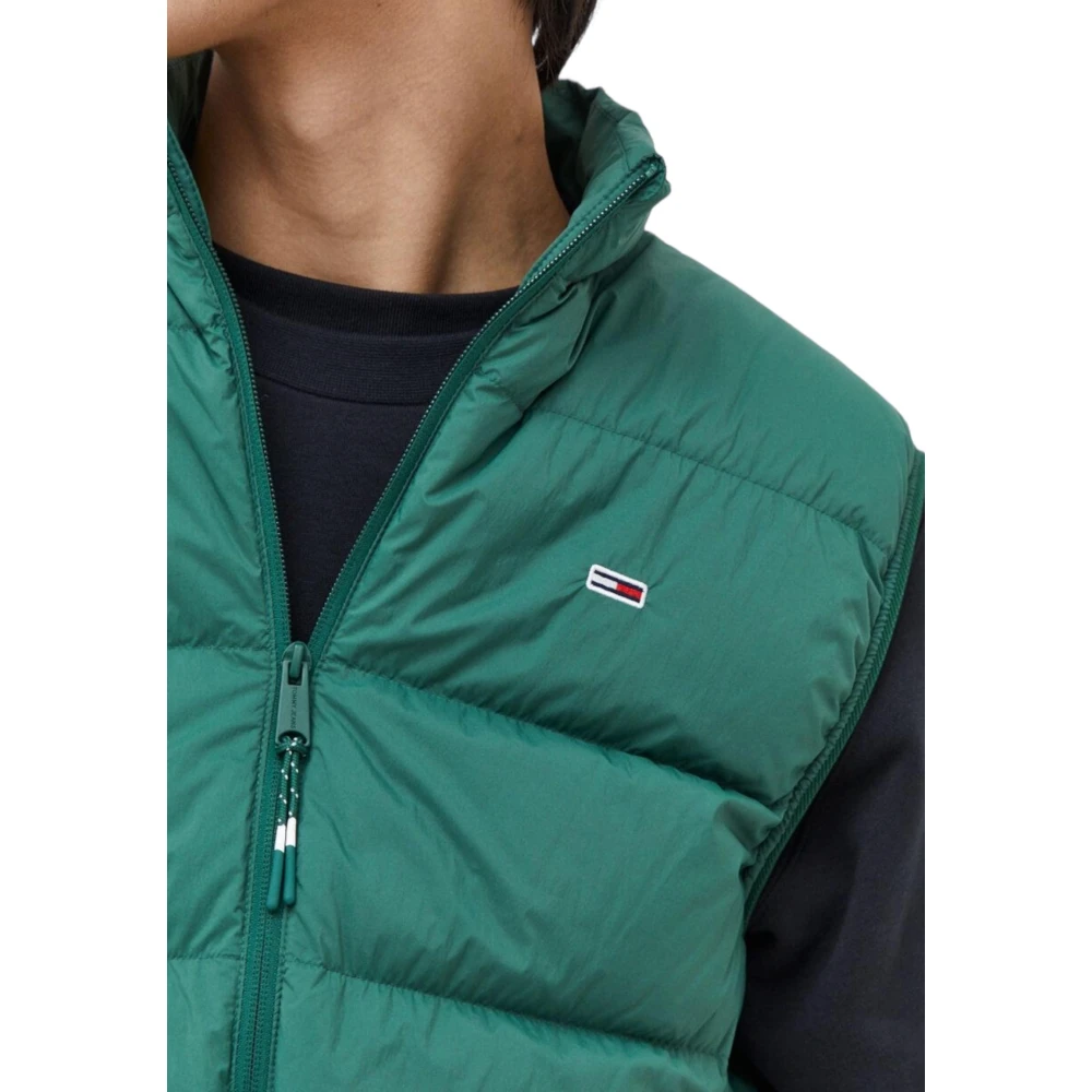 Tommy Jeans Groene Court Mouwloze Jas Green Heren