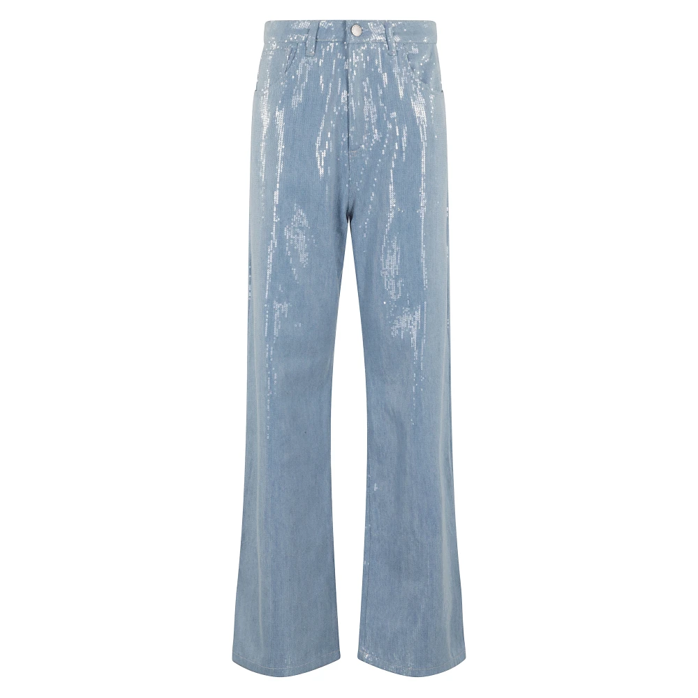 Federica Tosi Denim Pailletten Modieuze Stijlvolle Kleding Blue Dames
