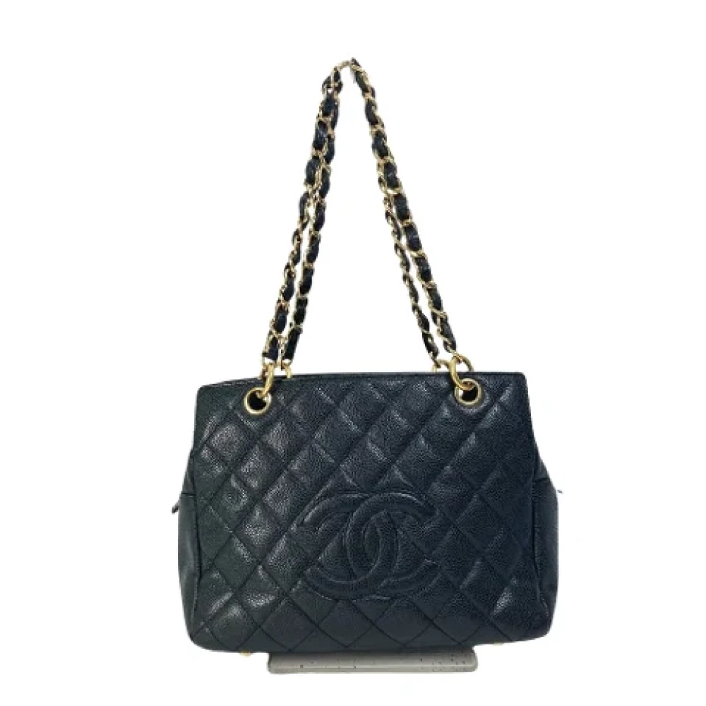 Chanel Vintage Pre-owned Leather chanel-bags Blue Dames