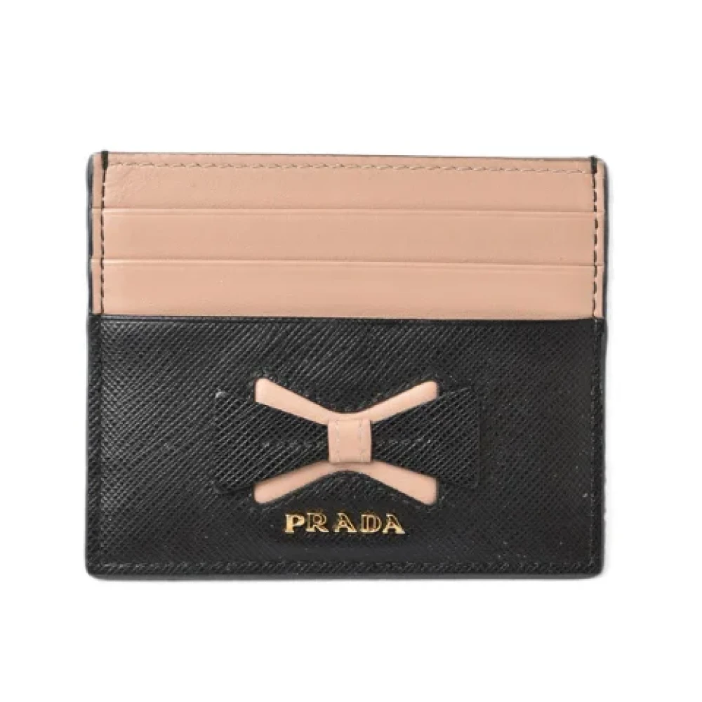 Prada Vintage Pre-owned Leather wallets Black Heren