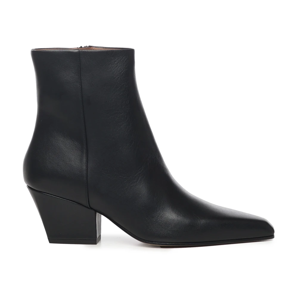 Paris Texas Women's Black Cowboy & Biker Boots, 4 Uk, Leather Square Toe Boots