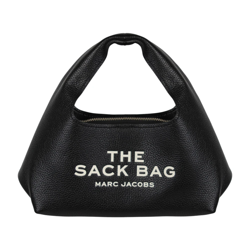 Marc Jacobs Mini Sack Tas met Logo Print Black Dames