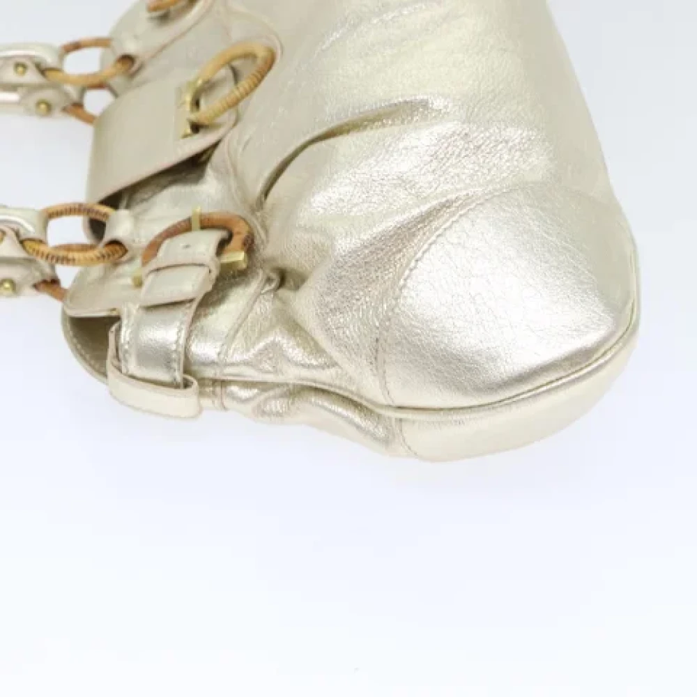 Salvatore Ferragamo Pre-owned Leather handbags Yellow Dames