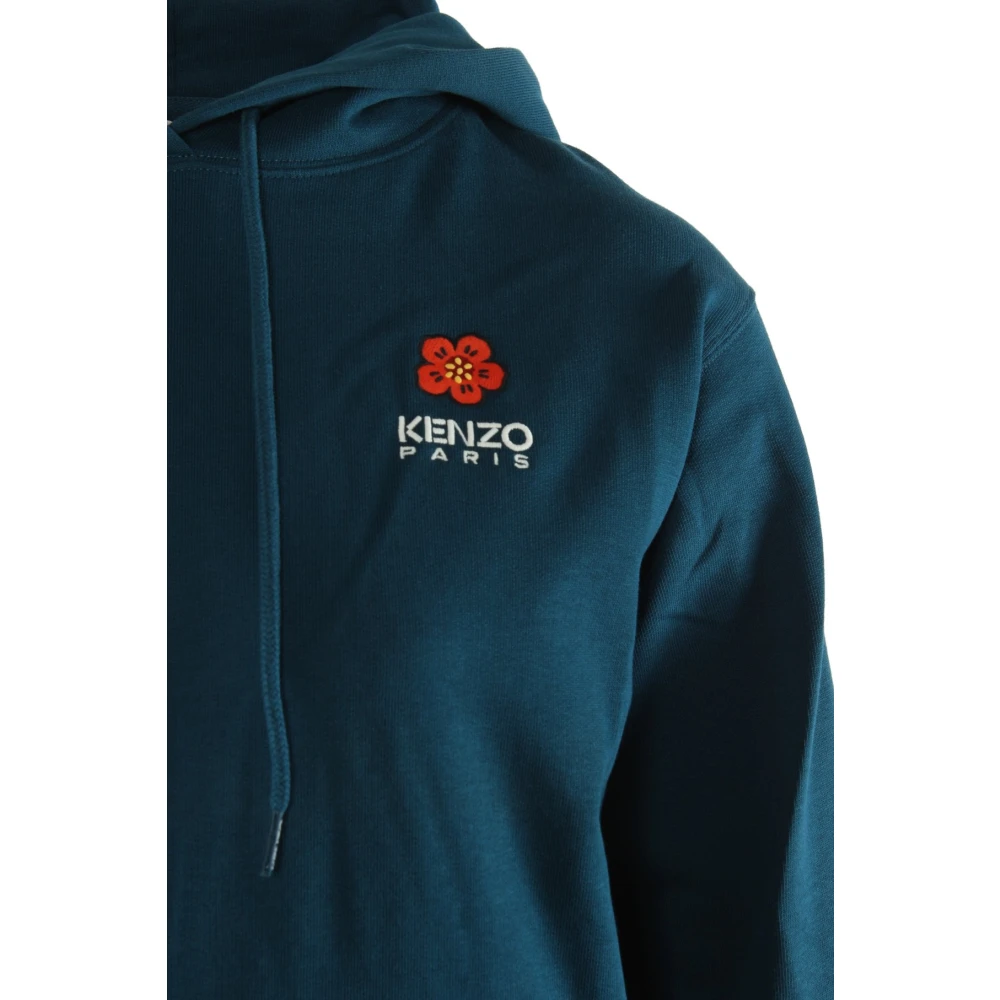Kenzo Blauwe Klassieke Crest Hoodie voor Vrouwen Blue Dames