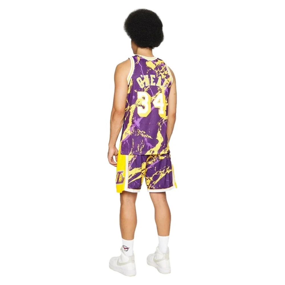 Mitchell & Ness Witte Lakers Doodle Swingman Jersey Purple Heren