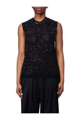 gilet-noir-a-paillettes-tricot