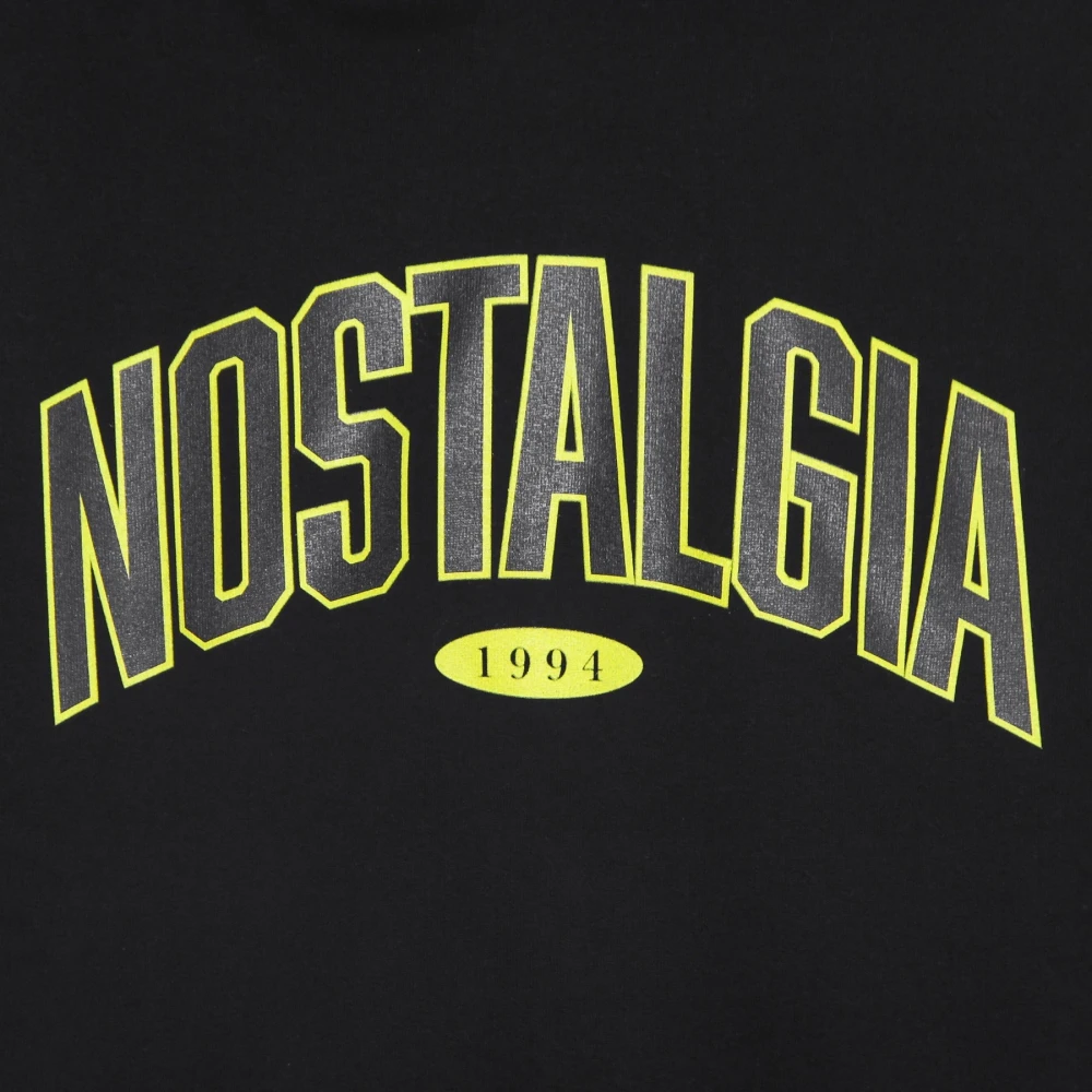 Usual Zwarte College Hoodie Sweatshirt met lange mouwen Black Heren