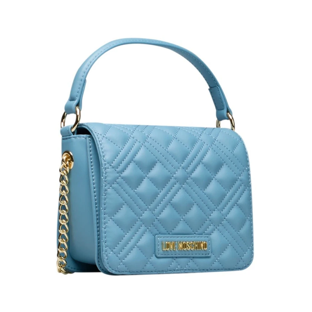 Love Moschino Handtas met handvat en schouderband Blue Dames