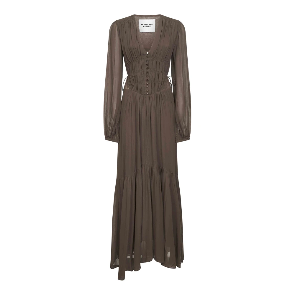 Marant Étoile Women's Green Maxi Dresses, S, Briane Dress