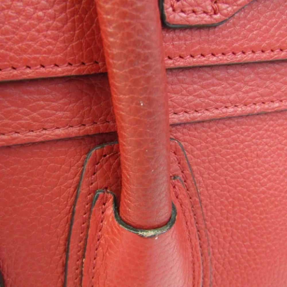 Celine Vintage Pre-owned Leather handbags Red Dames