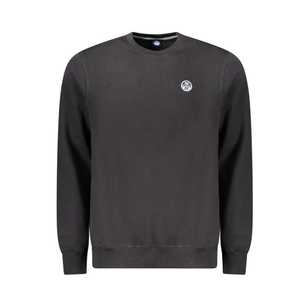 North Sails Men's Black Sweatshirts, L, Cotton Jumper