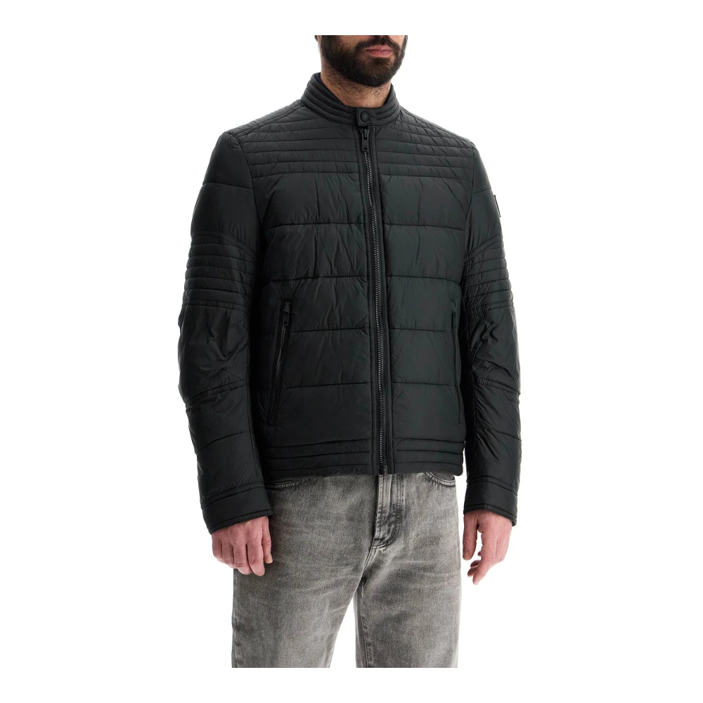 Boss High Collar Donsjas Black Heren