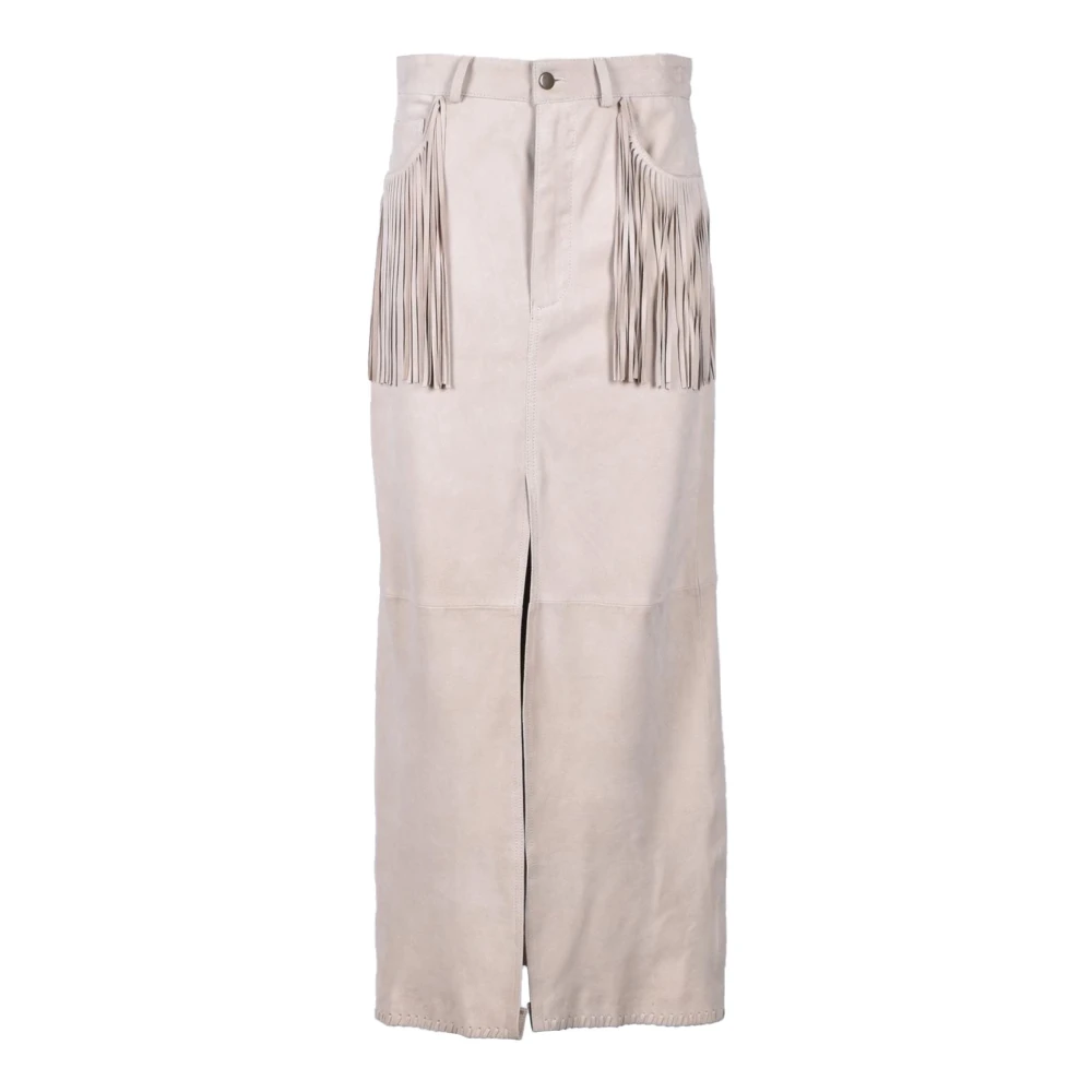 Wild Cashmere Luxe Cashmere Leren Jas Beige Dames