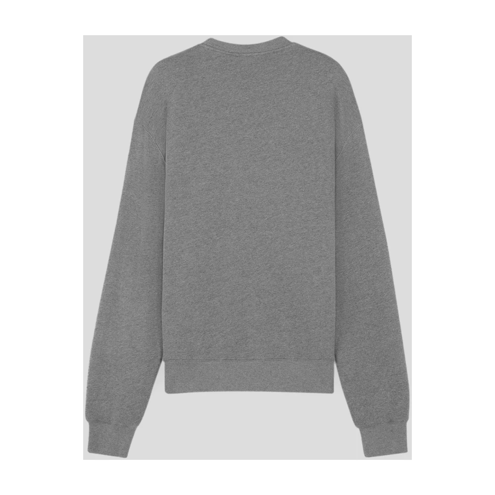 Maison Kitsuné Vos Katoenen Sweatshirt Gray Heren