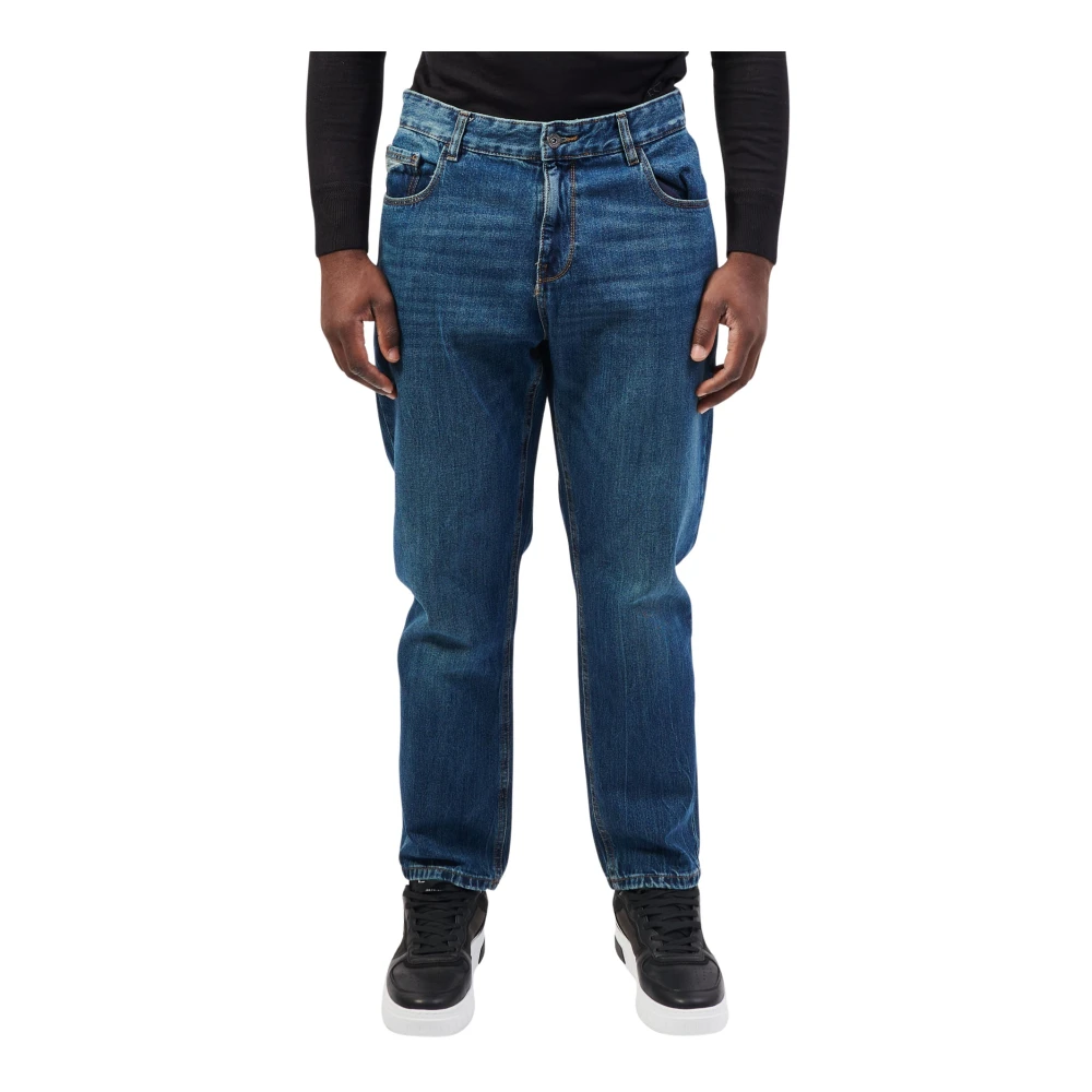 YES ZEE Blauwe Jeans 5-Pocket Regular Fit Blue Heren