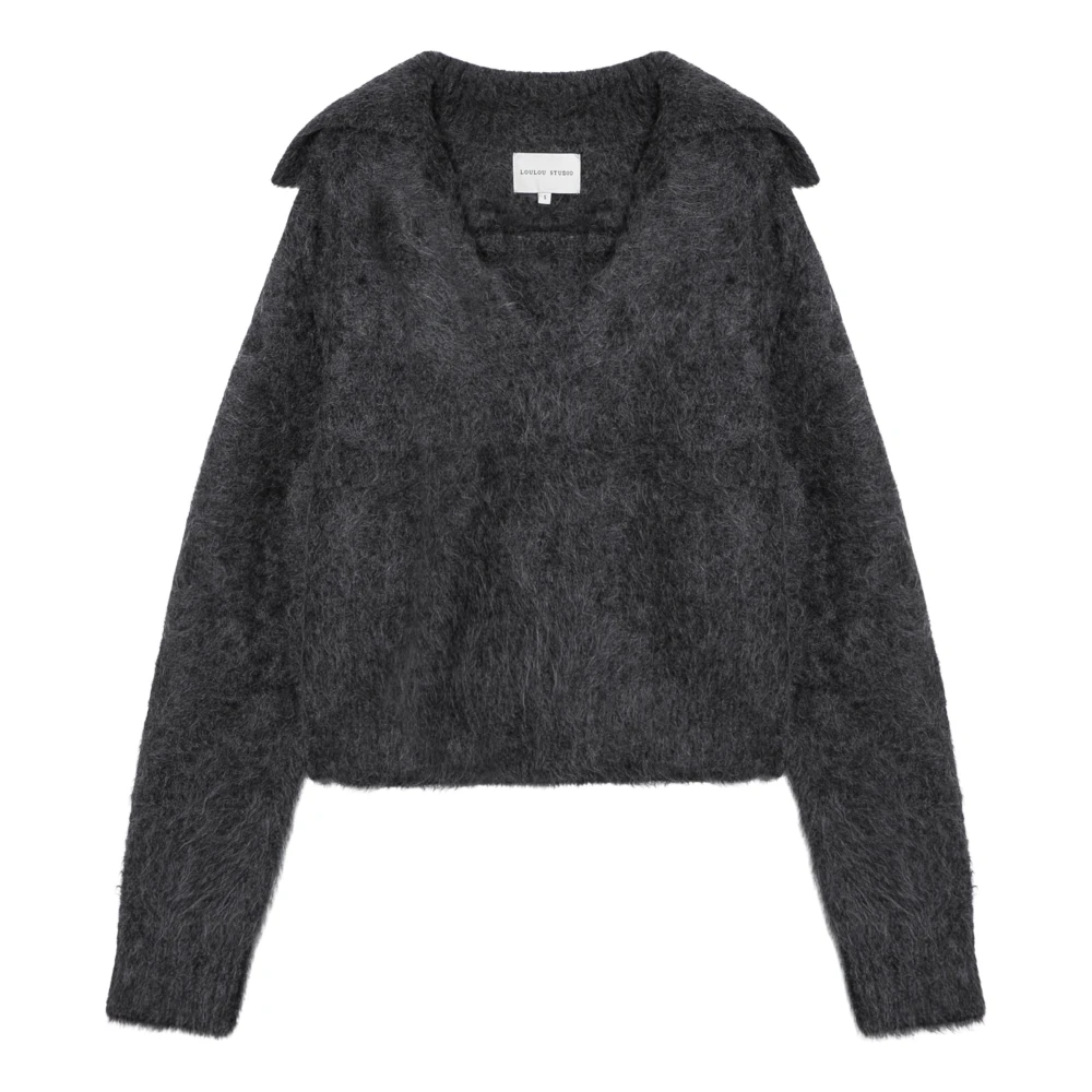 Loulou Studio V-hals Top Gray Dames