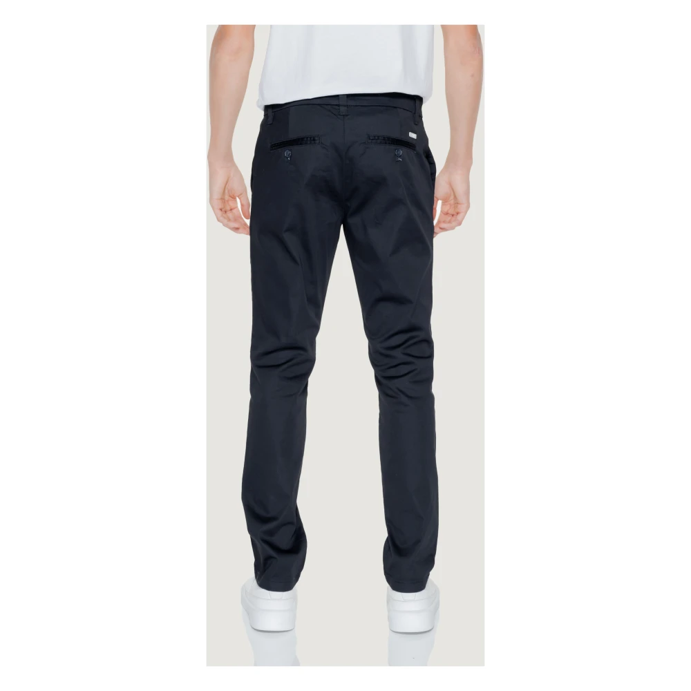 Armani Exchange Zwarte Rits Knoop Broek Stijlvol Comfortabel Black Heren