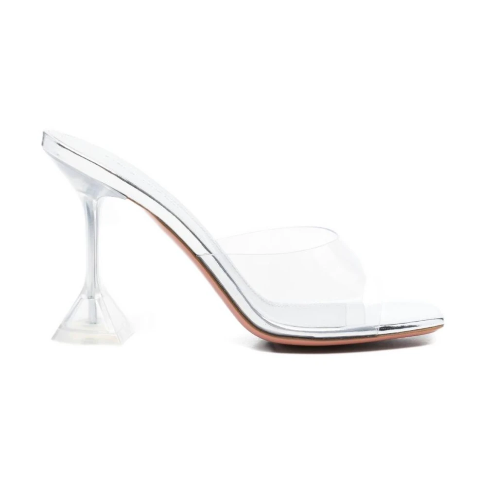 Amina Muaddi Femme Gris Chaussures, Taille: 39 Eu Lupita Mules