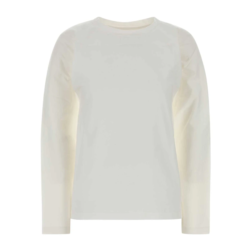 Jil Sander Women's Beige Cotton T-Shirt - Long Sleeve T-Shirts - S - Tops