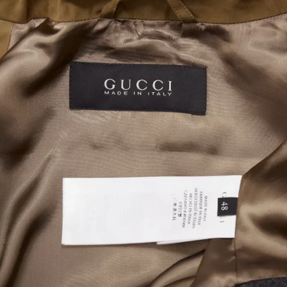 Gucci Vintage Pre-owned Leather outerwear Brown Heren