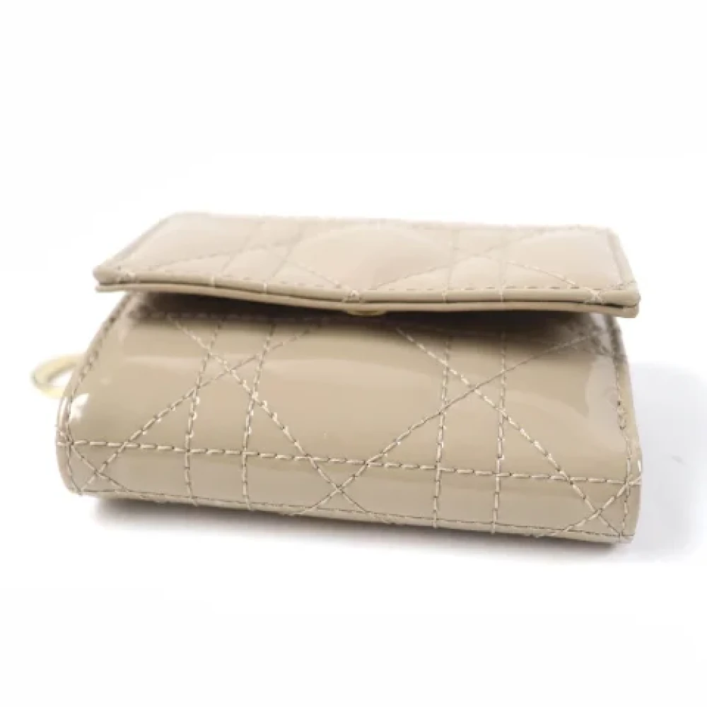 Dior Vintage Pre-owned Leather dior-bags Beige Dames