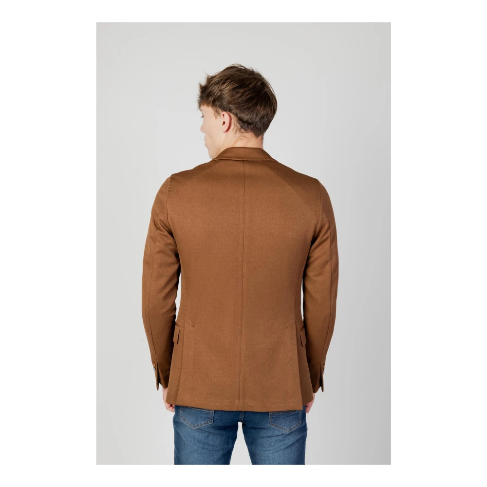 Mulish Bruine Geknoopte Blazer voor Mannen Brown Heren