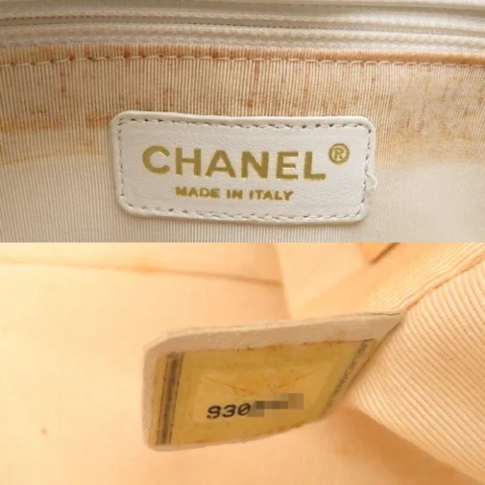 Chanel Vintage Pre-owned Leather chanel-bags White Dames