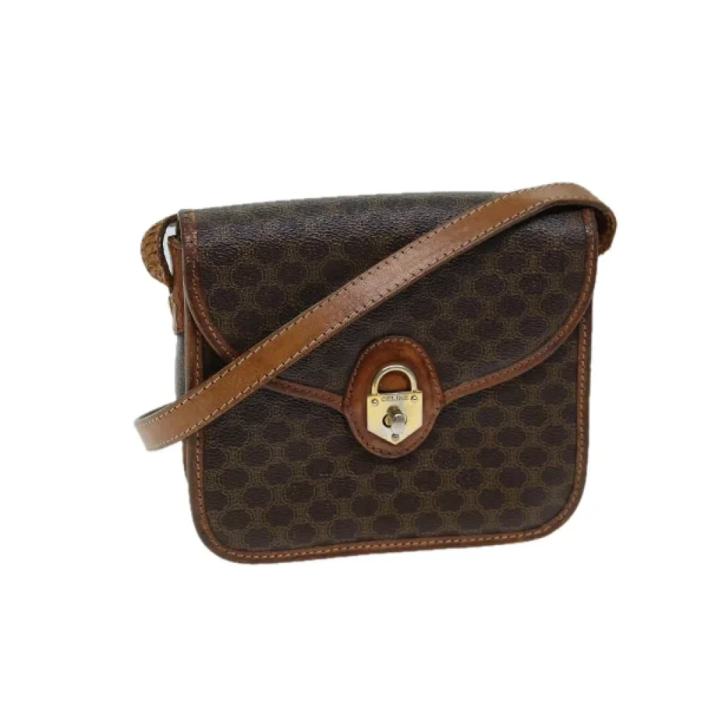 Celine Vintage Pre-owned Canvas backpacks Brown Dames