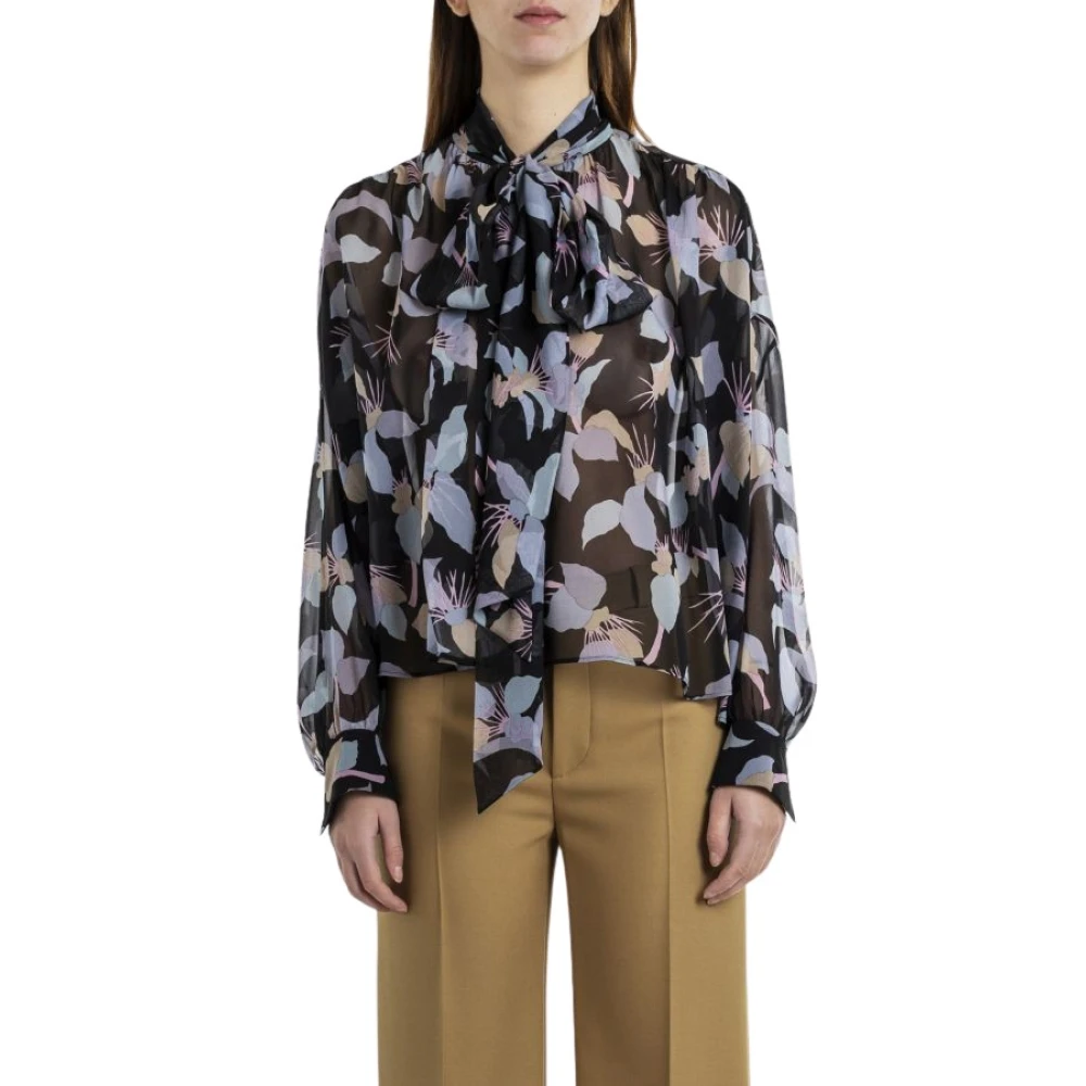 Chloé Bloemig zijden Georgette stromende blouse Multicolor Dames