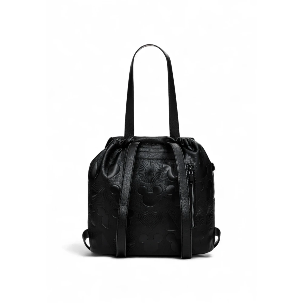 Desigual Zwarte handtas rugzak met ritssluiting Black Dames