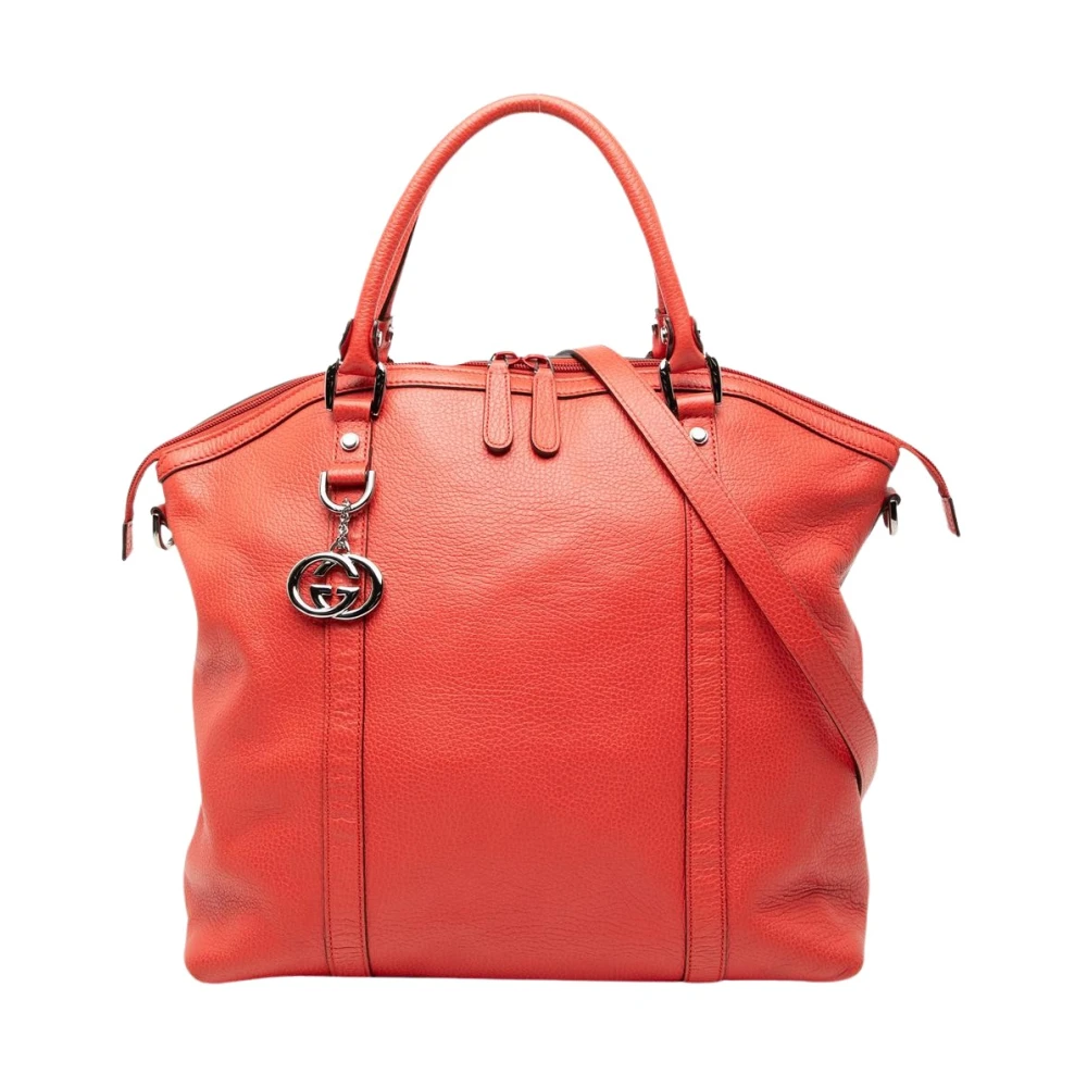 Gucci Vintage Women's Red Vintage Handbags, One Size, Pre-Owned Leather Tote Bag