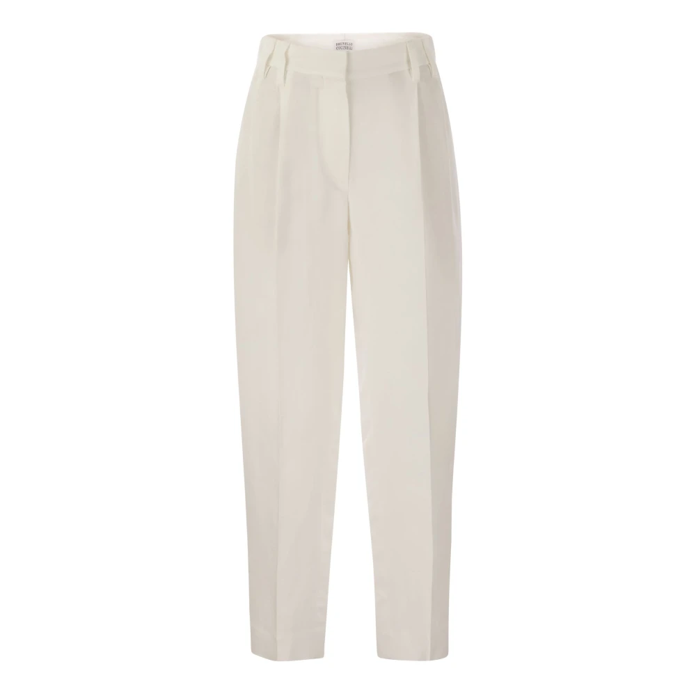 BRUNELLO CUCINELLI Suit Trousers White Dames