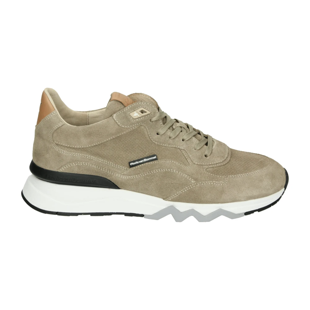 Floris van Bommel Casual Suède Schoenen Taupe Beige