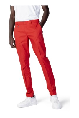 red-cotton-blend-zip-trousers
